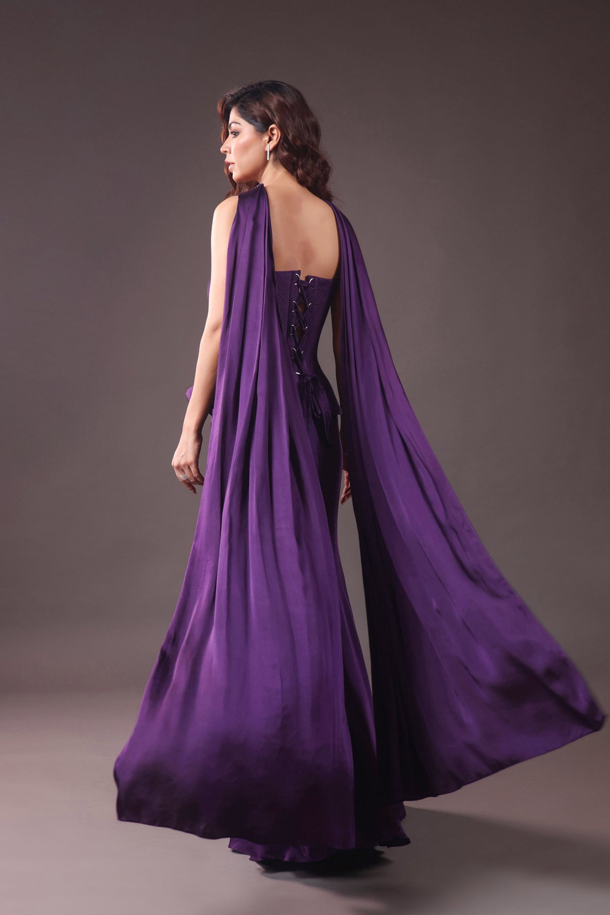Amethyst - Purple Corset & Drape Skirt