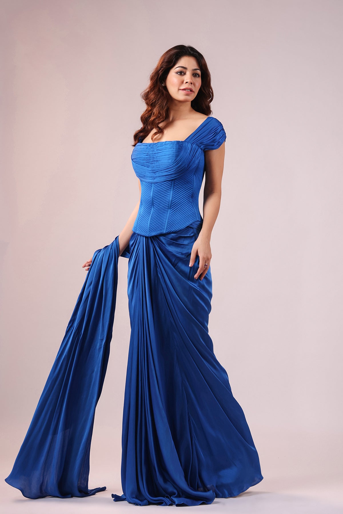 Sapphire Drape Saree & Corset