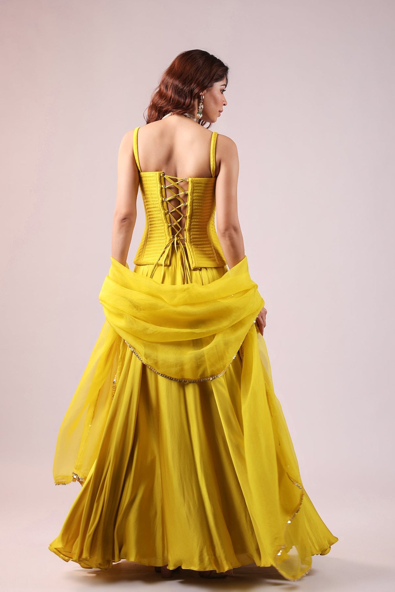 Citrine Yellow Skirt Set