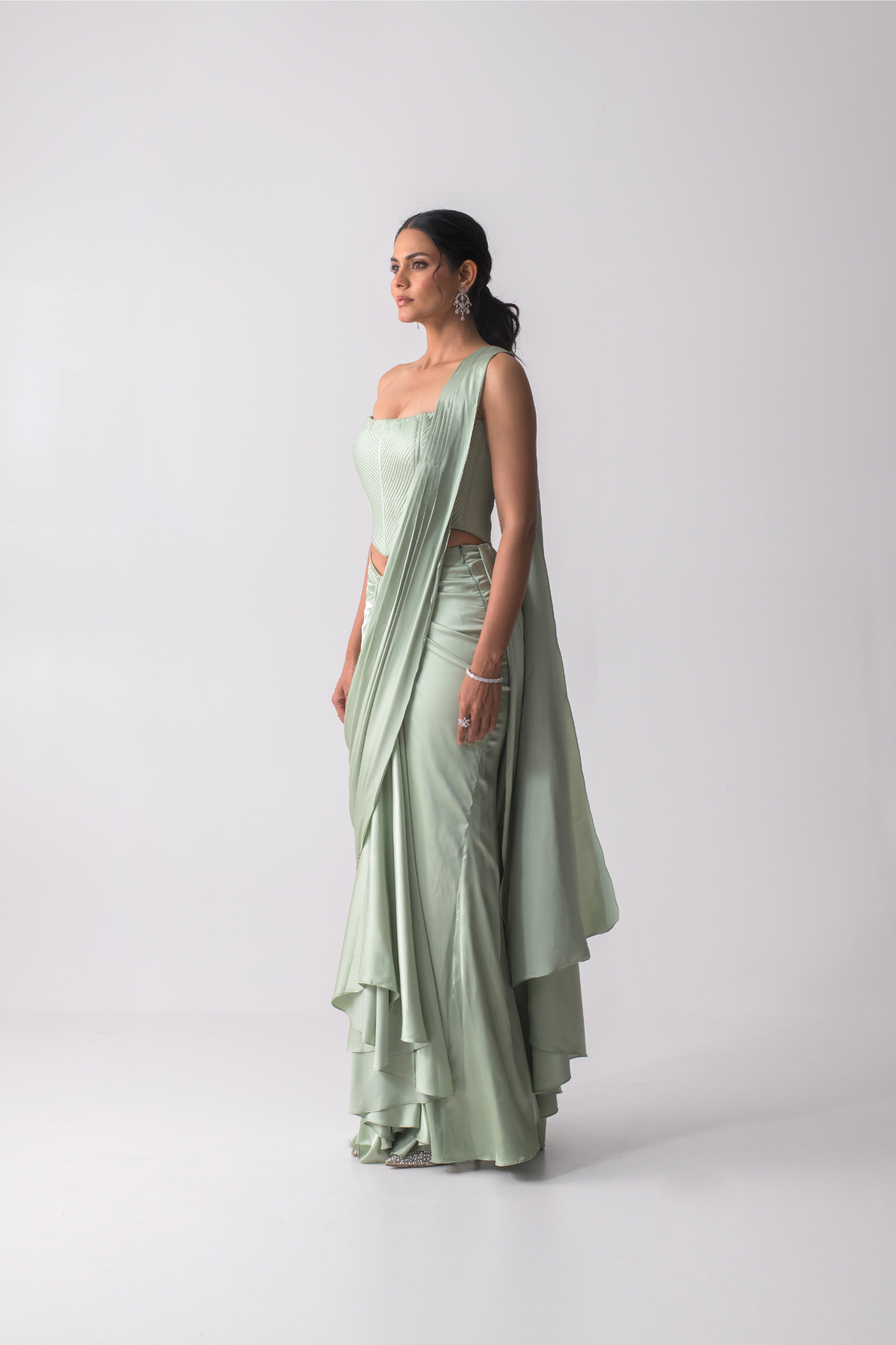 Mint allure drape set