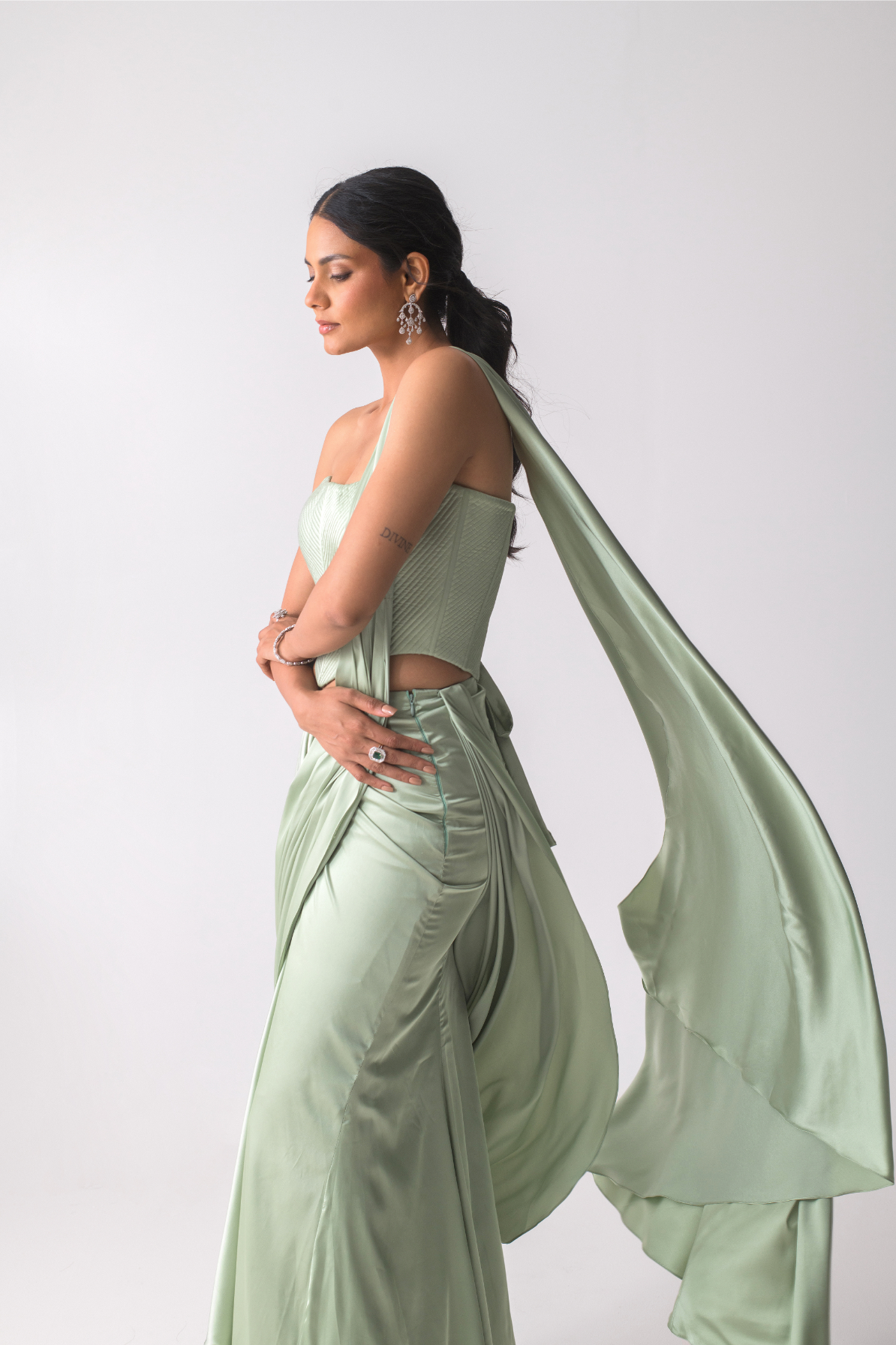 Mint allure drape set